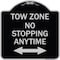 Signmission No Stopping Anytime W/ Bi-Directional Arrow Heavy-Gauge Aluminum Sign, 18" x 18", BS-1818-23579 A-DES-BS-1818-23579 - alternate 1